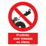 Proibido usar massas ou óleos 21481