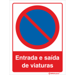 Estacionamento proibido Entrada e saída de viaturas 21805