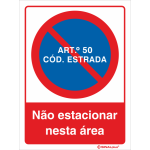 Artigo 50 Não estacionar nesta área 21810