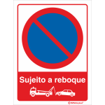 Estacionamento proibido Sujeito a reboque 21811