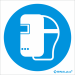 Obrigatório usar máscara metálica de proteção 22239