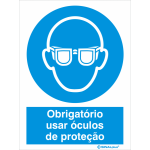 Obrigatório usar óculos de proteção 22251