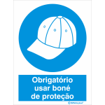 Obrigatório usar boné de proteção 22455