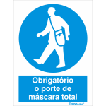 Obrigatório o porte de máscara de proteção 22479