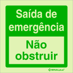 Saída de emergência - Não obstruir 23192