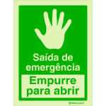 Saída de emergência - Empurre para abrir 23403