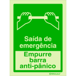 Saída de emergência - Empurre a barra antipânico 23461