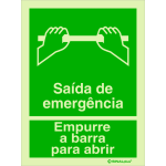Saída de emergência - Empurre a barra para abrir 23472