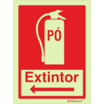 Extintor de pó químico à esquerda 24270