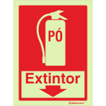 Extintor de pó químico em baixo 24272