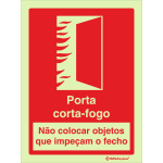Porta corta-fogo - Não colocar objetos que impeçam o fecho 24464