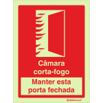 Câmara corta-fogo - Manter esta porta fechada 24466