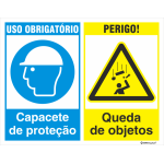 Uso obrigatório de capacete e perigo de queda de objetos 38207