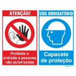 Proibida a entrada a pessoas não autorizadas e uso obrigatório de capacete 38208