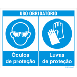 Uso obrigatório de óculos e luvas 38210