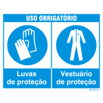 Uso obrigatório de luvas e vestuário de proteção 38218