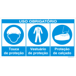 Uso obrigatório de touca, vestuário e proteção de calçado 38318