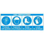 Uso obrigatório de proteção anti-quedas + Capacete + Botas 38408