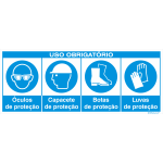 Uso obrigatório de óculos, capacete, botas e luvas 38417