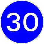 D8 - Obrigação de transitar à velocidade mínima de ... quilómetros por hora 52357