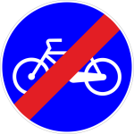 D13a - Fim da pista obrigatória para velocípedes 52412