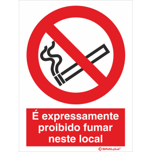 É expressamente proibido fumar neste local 21254