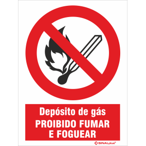 Depósito de gás Proibido fumar e foguear 21269