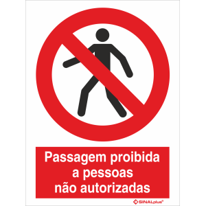 Passagem proibida a pessoas não autorizadas 21283