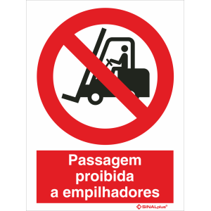 Passagem proibida a empilhadores 21346