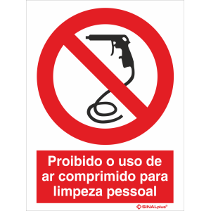 Proibido o uso de ar comprimido para uso pessoal 21389
