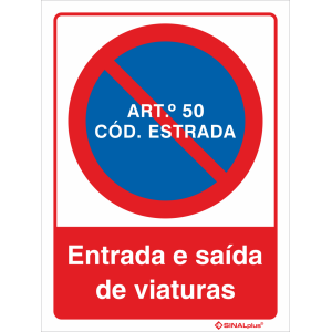 Artigo 50 Estacionamento proibido Entrada e saída de viaturas 21806