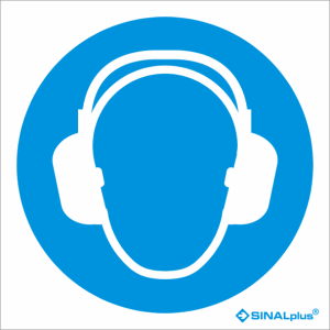 Obrigatório o uso de auriculares de proteção 22103