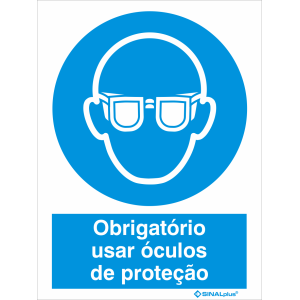 Obrigatório usar óculos de proteção 22251