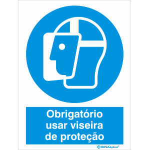 Obrigatório usar viseira de proteção  22323