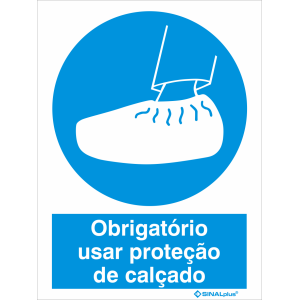Obrigatório usar proteção de calçado 22454