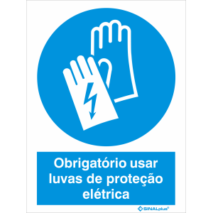 Obrigatório usar luvas de proteção elétrica 22460