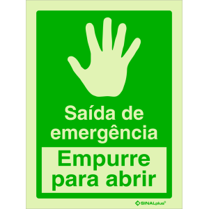 Saída de emergência - Empurre para abrir 23403
