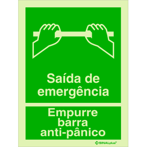 Saída de emergência - Empurre a barra antipânico 23474