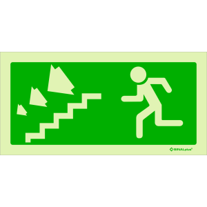 Escadas de emergência a descer à esquerda Escadas de emergência a descer à esquerda 23516