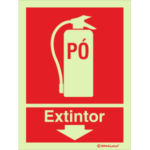 Extintor de pó químico em baixo 24295