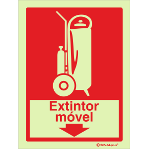 Extintor móvel em baixo 24364
