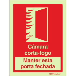 Câmara corta-fogo - Manter esta porta fechada 24466