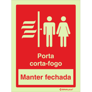 Porta corta-fogo - Manter fechada 24489