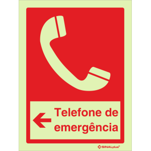 Telefone de emergência à esquerda 24493