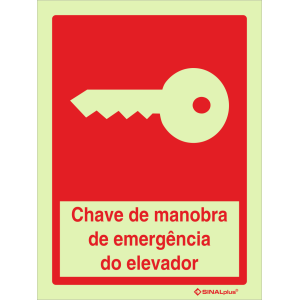Chave de manobra de emergência do elevador 24494
