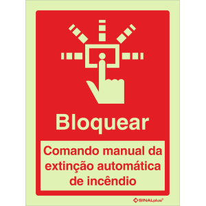 Bloquear - Comando manual da extinção automática de incêndio 24497