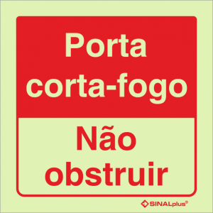 Porta corta-fogo - Não obstruir 24804