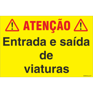 Atenção - Entrada e saída de viaturas 38150