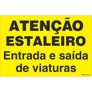 Atenção estaleiro entrada e saída de viaturas 38151