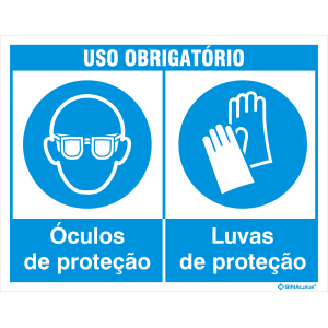 Uso obrigatório de óculos e luvas 38210